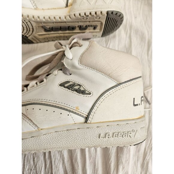 Vintage 1990's LA Gear White Hi-top OG Sneakers Women's Size US 8.5 - Picture 10 of 16